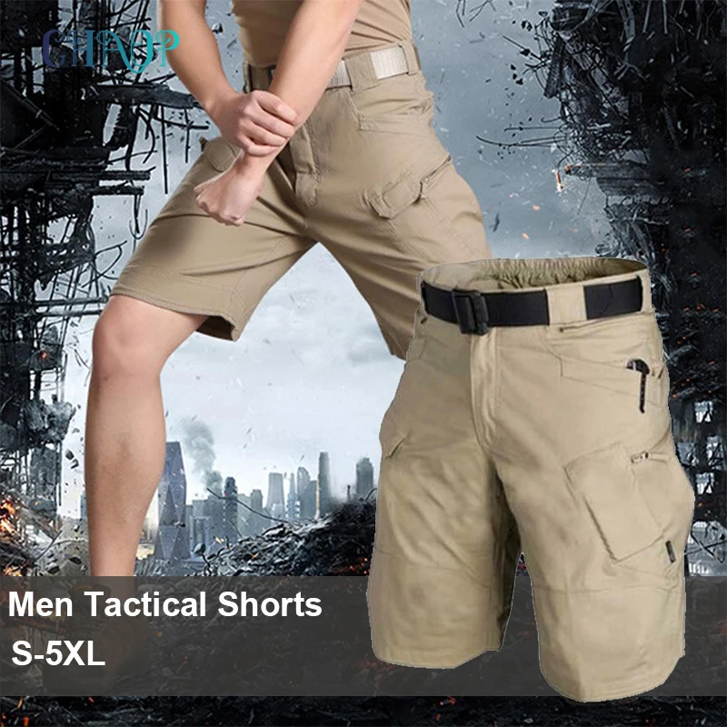 2021 Outdoor Men Classic Tactical Shorts Upgraded Waterproof Multi-pocket Short Pants Hunting Fishing Military Cargo Shorts