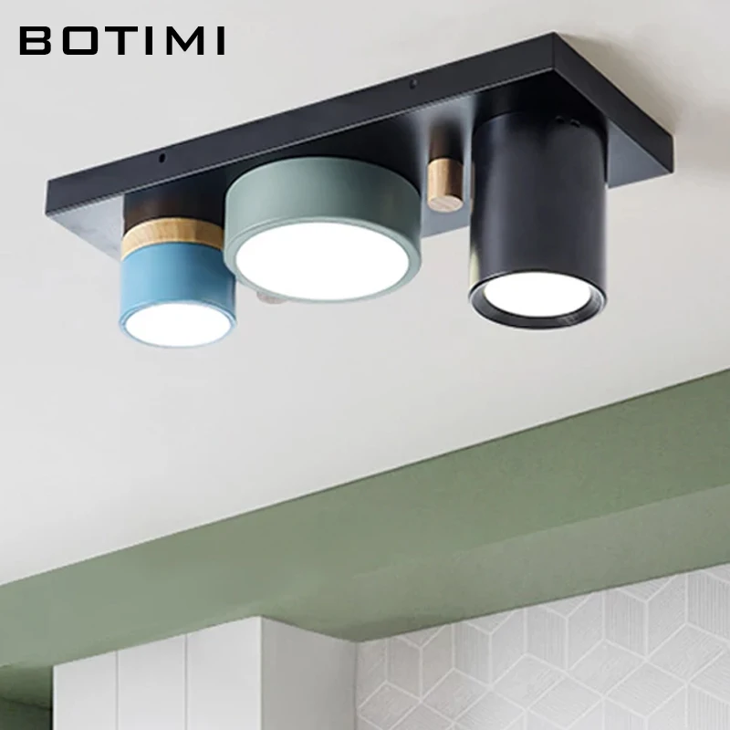 Асимметричные цилиндрические потолочные светильники BOTIMI для гостиной