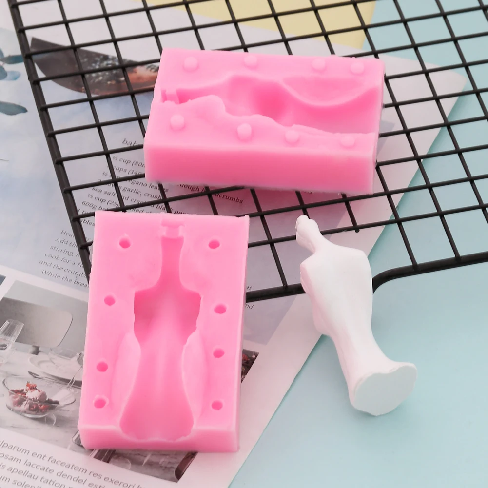 Кукла средства ухода за кожей 3D силиконовая форма для фонданов, шоколада для декорирования торта глины пресс-форма для мужские и женские DIY Инструменты для выпечки для свадьбы