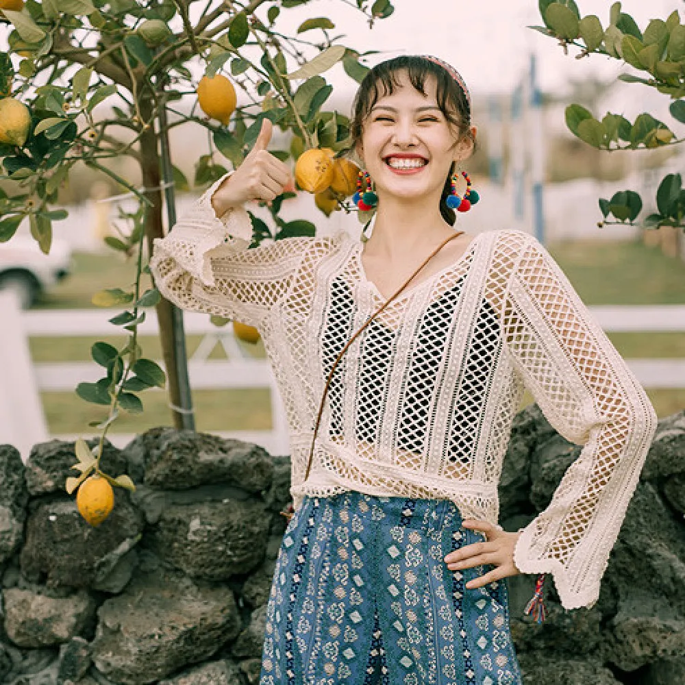 Вязаное крючком летнее пляжное платье накидка пикантная сетчатая вязаная туника