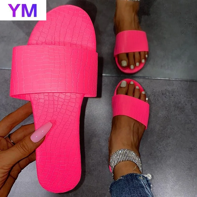 

Женские пляжные шлепанцы, черные или белые удобные сандалии на плоской подошве, размеры 36-43, лето 2021