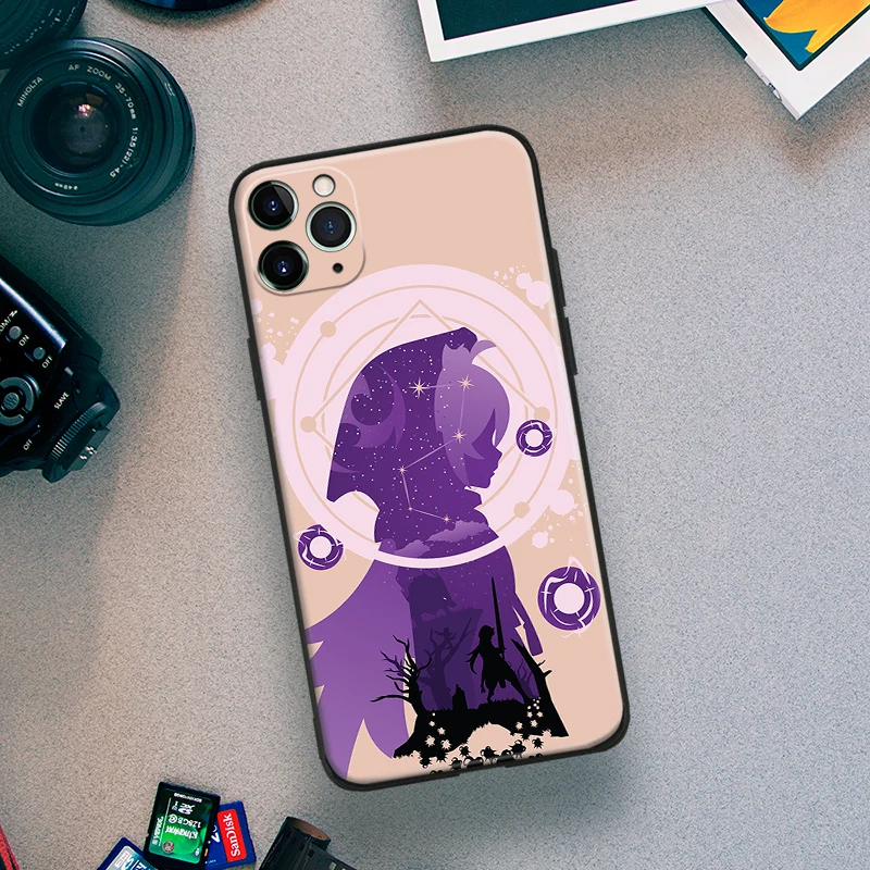 Разор Genshin Impact фан-арт для iPhone Se 6 6s 7 8 Plus X XR XS 11 12 13 Mini Pro Max стекло TPU силиконовый чехол для телефона оболочка.