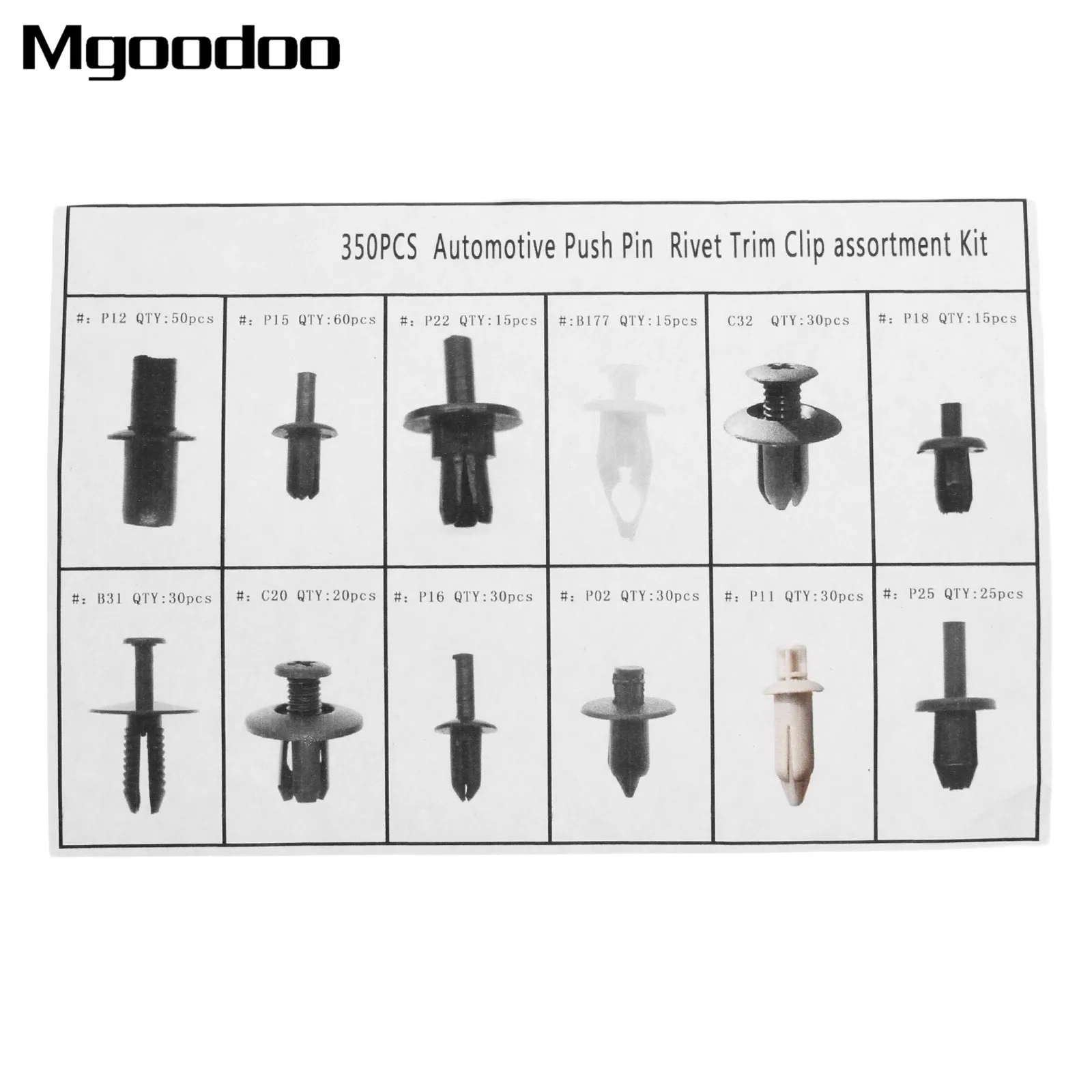350 ПК кузова автомобиля пуш ап Заклепки Крепеж отделкой Панель зажим подкладке