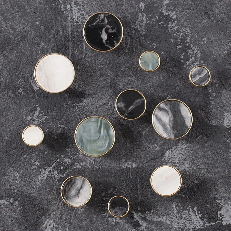 Латунная ручка с узором Marblee рукоятки для шкафа/ручки шкафа мебели