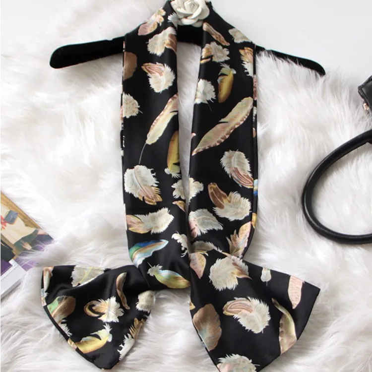 Весенне осенний шелковый шарф качественный шифоновый Длинная накидка глушитель