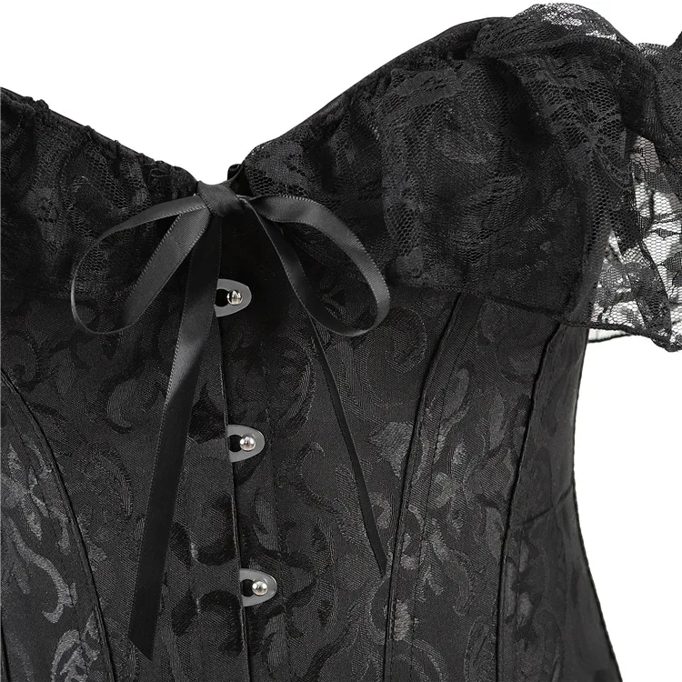 

Fashion Sexy Off Shoulder Lace Corset Top Goth Body Vintage Shapewear Corgested Bustier Beauty Lingerie Slimming Waist Trainer