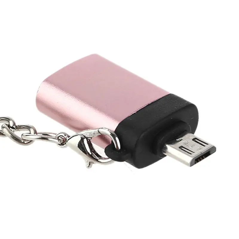 

Metal Micro USB to USB 3.0 Female OTG Adapter With Chain for Smart Phones Tablet