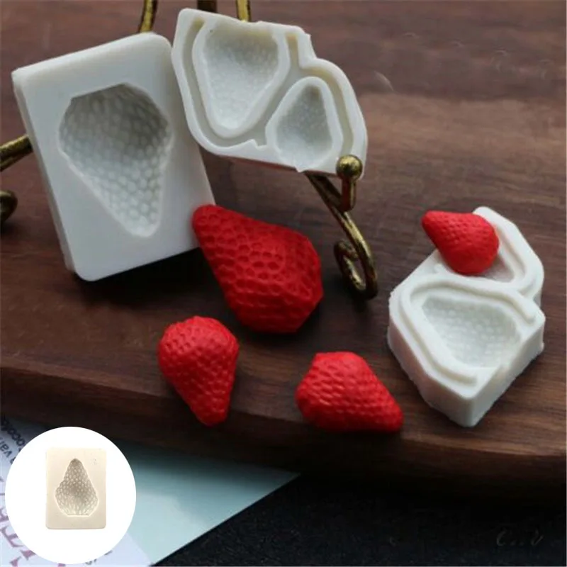 

3X Baking Pastry Set Sugarcraft Chocolate Mould 3D Strawberry Cake Silicone Mold Silicone mold