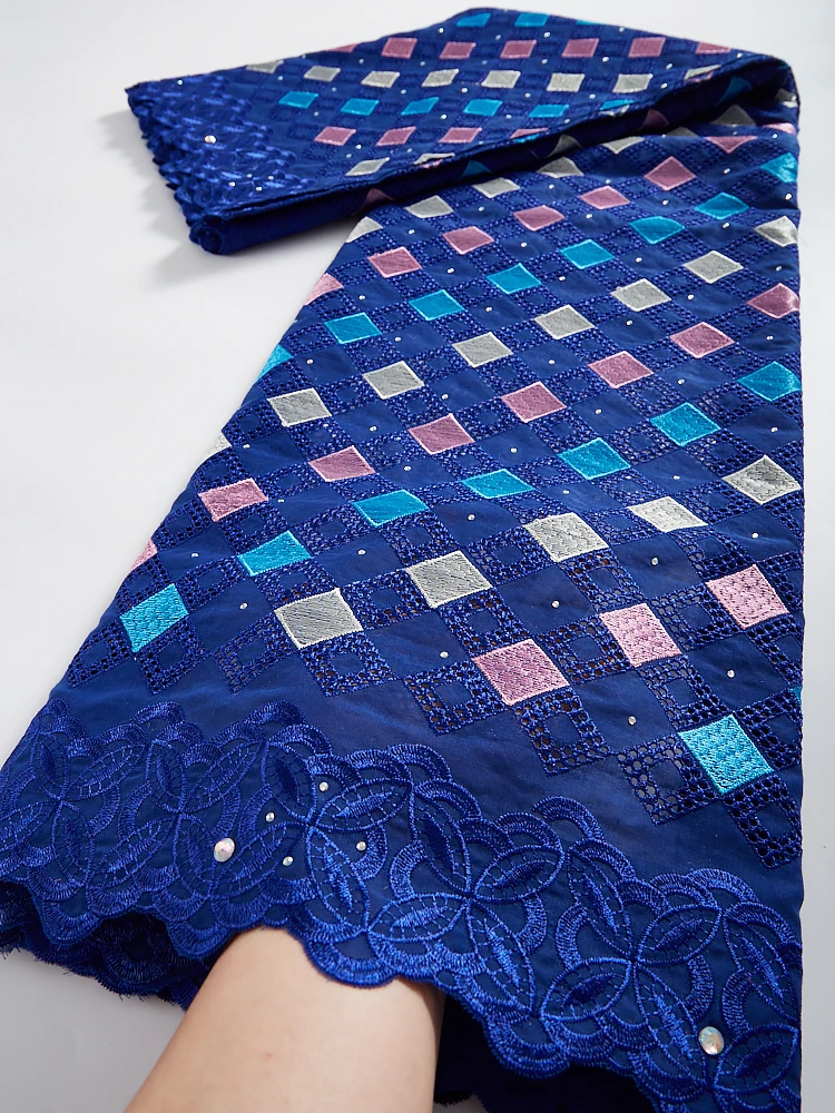 

2022 African Lace Fabric High Quality Cotton Lace Swiss Lace In Switzerland Nigeria Lace Cotton Lace Fabric 2.5 Yards TY033