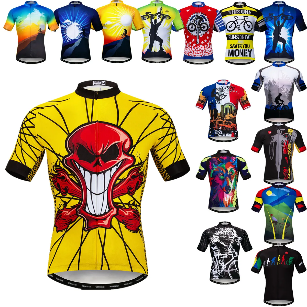 

Футболка мужская с черепом, дышащая одежда для езды на велосипеде, лето 2021, рубашки для езды на горном велосипеде с коротким рукавом, велосип...