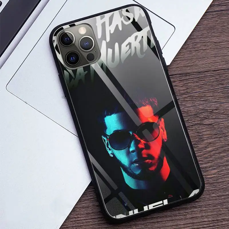 

Anuel AA Real Hasta La Muerte Phone Case Tempered Glass For iPhone 12 Pro Max Mini 11 Pro XR XS MAX 8 X 7 6S 6 Plus SE 2020 case