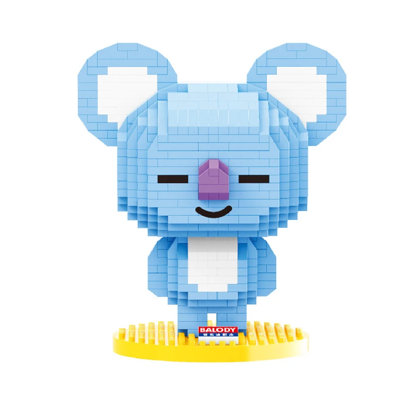 

Balody Cartoon Pet Animal Blue Koala Bear 3D Model DIY Diamond Mini Magic Bricks Building Blocks Kit Assemble Toys for Kids