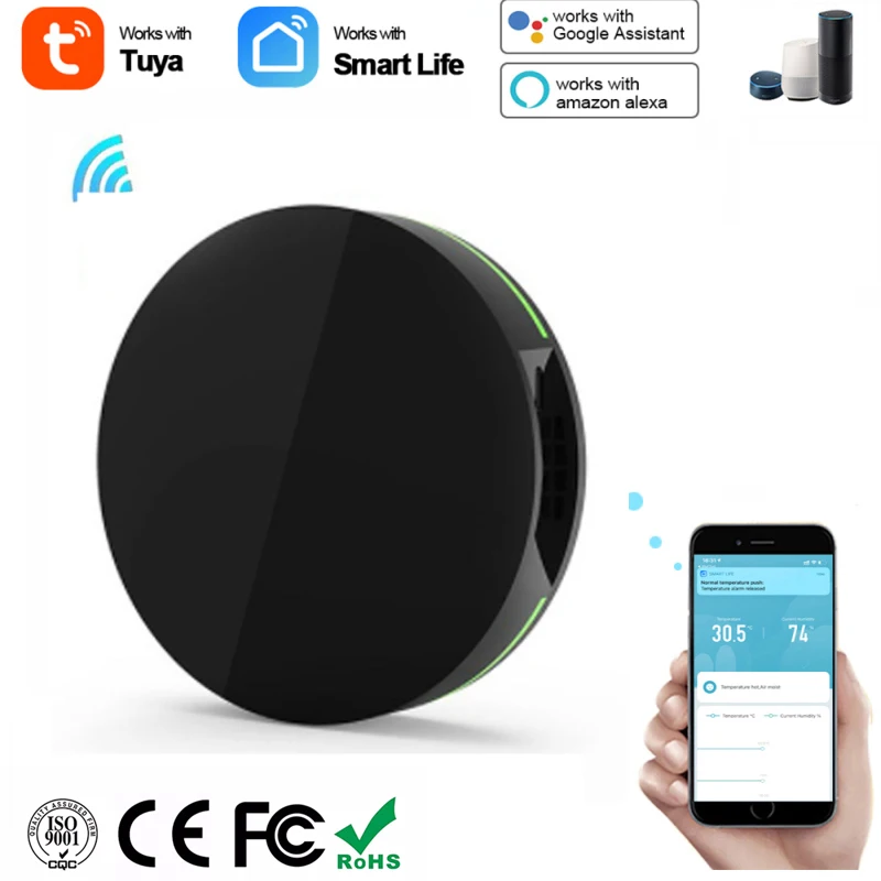 

Smart Tuya WiFi IR Remote Control For Air Conditioner TV, Smart Home Infrared Universal Remote Controller For Alexa,Google Home