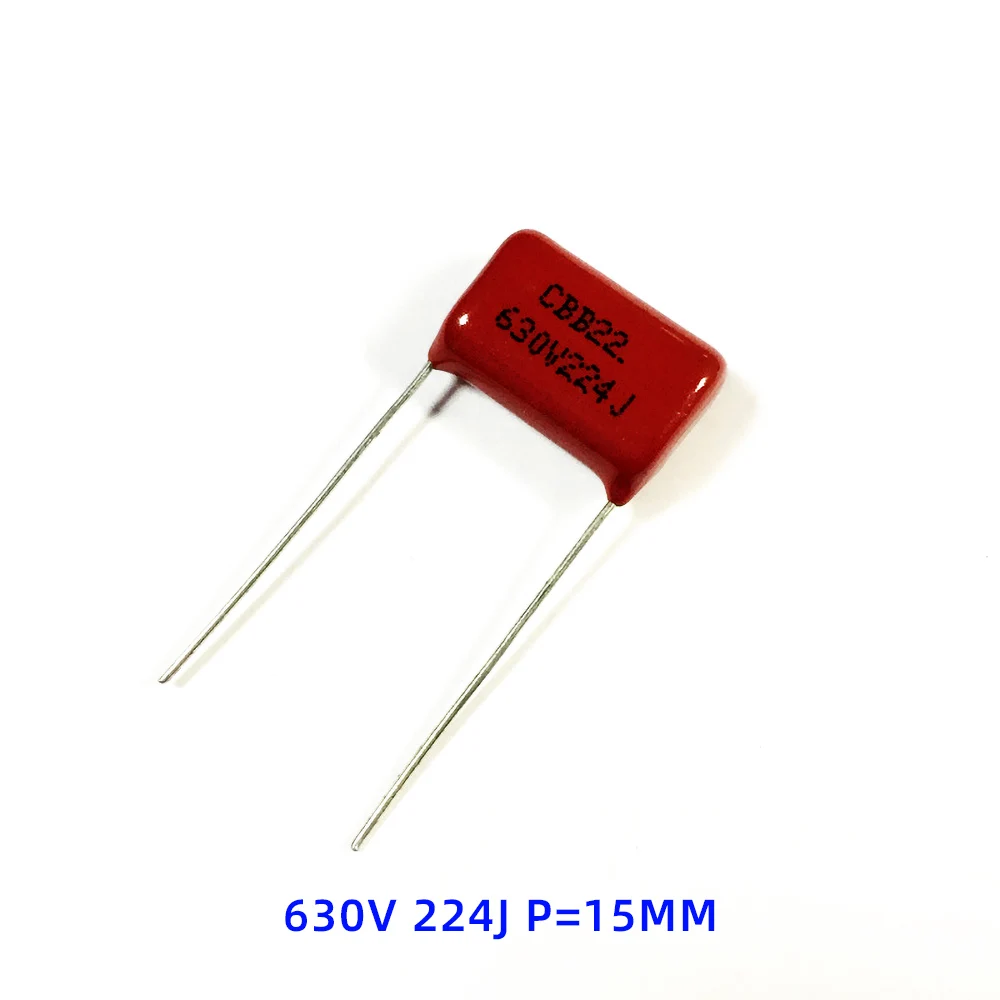 Конденсатор из полипропиленовой пленки CBB 630V224J 0 22 мкФ шаг 15 мм 224 630 в 220nf