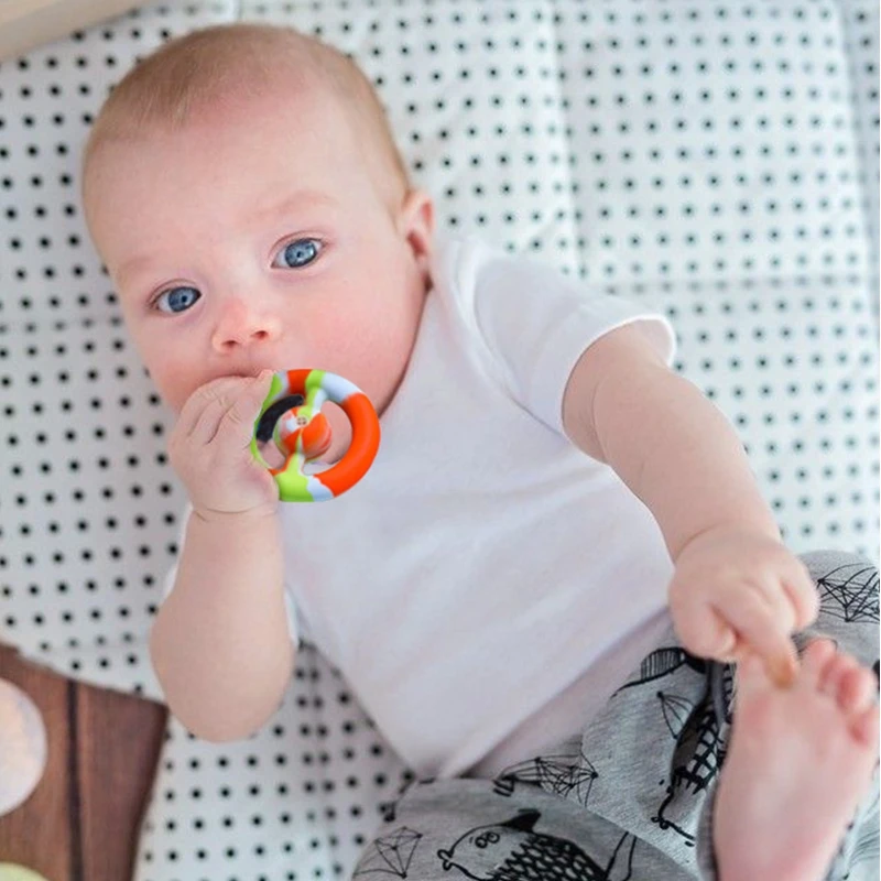 

Baby Toys Children's Multicolor Silicone Grip Strength Trainer Exercise Arm Strength Food Grade Silicone Without BPA Toys