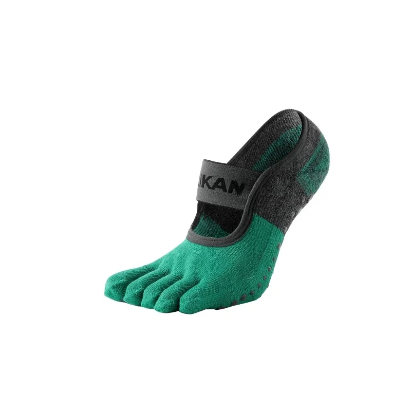 

Womens Terry Five Finger Yoga Fitness Floor Socks Indoor Professional Pilates Non-slip Trampoline Dance Split Toe Socks -40