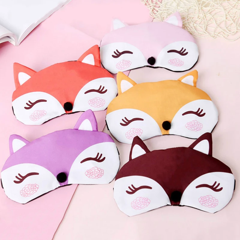 Маска для глаз сна хлопковая маска с лисой милый чехол путешествий повязка