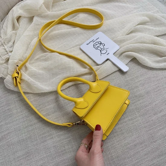 Small Yellow Маленькие сумки через плечо из искусственной кожи для женщин с ручкой, женская сумка через плечо, женские Мини-кошельки и сумочки для телефона - Цвет: Small Yellow
