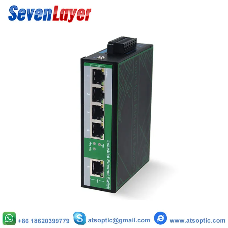 Промышленный 5 портов Ethernet сетевой коммутатор 10/100 м сигнальный усиленный din-рейку
