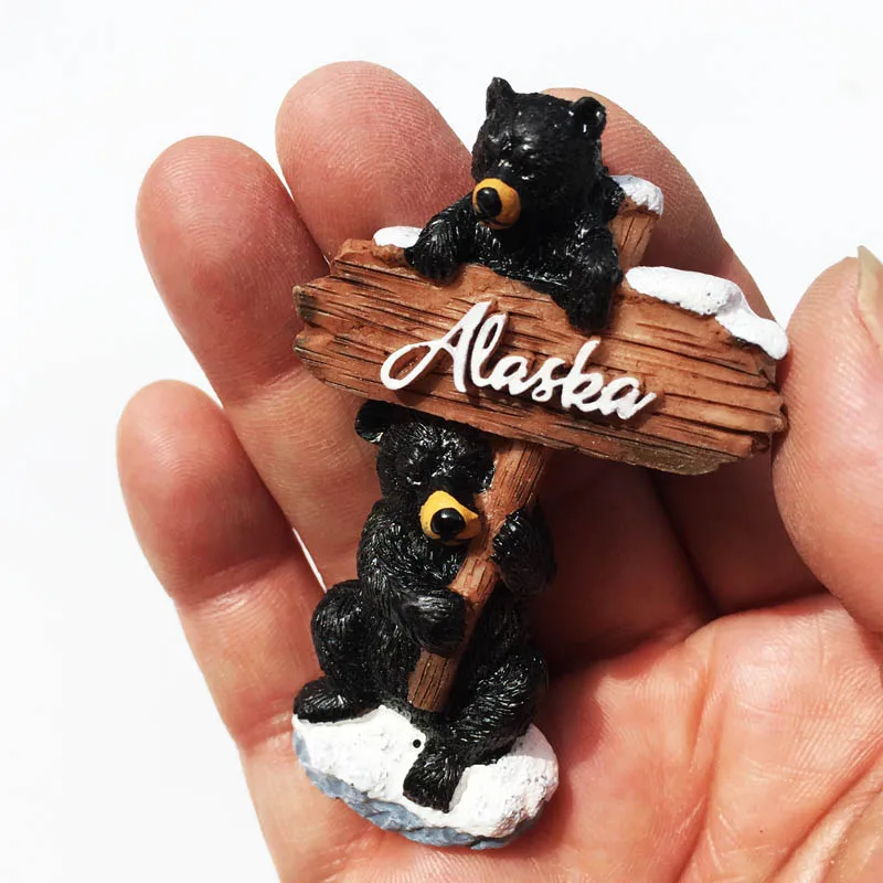 Магнит на холодильник (Аляска США) креативный для путешествий памятных поделок 3D