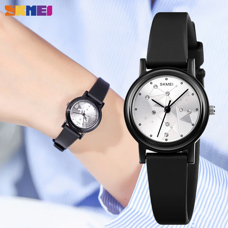 Женские Кварцевые водонепроницаемые часы с циферблатом из ПУ кожи|Женские