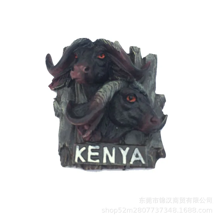 Кения магниты на холодильник Африканские животные полимерные украшения 3D
