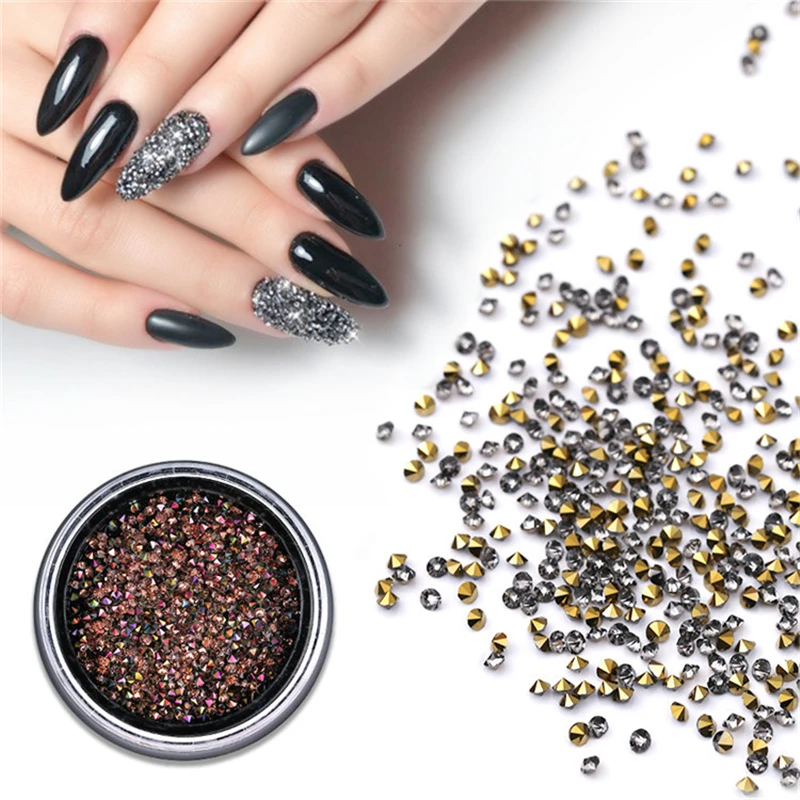 3D Glitter Nail Art Decoration Micro Drilling Sand Nail Art UV Gel Polish Rhinestones Decorations for Nails Accessories Manicure