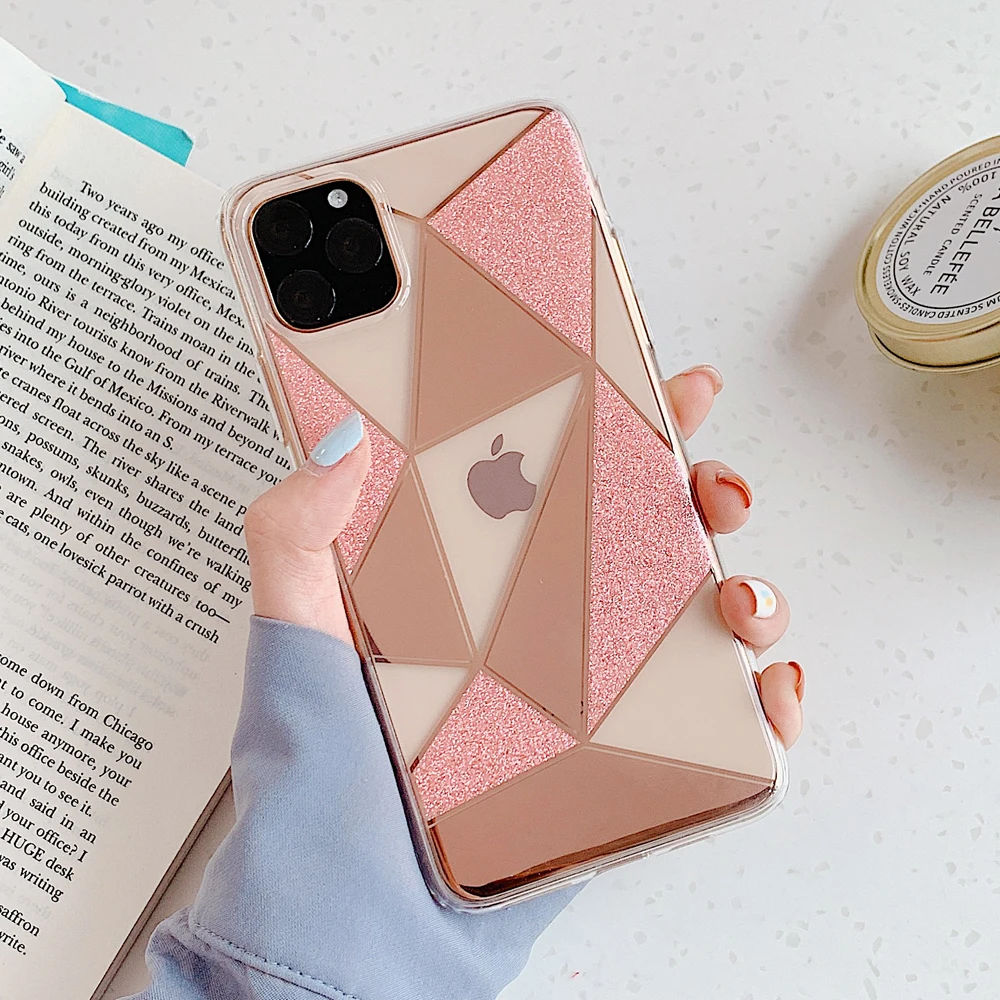 j LOVECOM листья и ананас Прозрачный чехол для телефона для iPhone 11 Pro Max XR XS Max 7 8 Plus X Прозрачная мягкая Гальваническая задняя крышка - Цвет: j