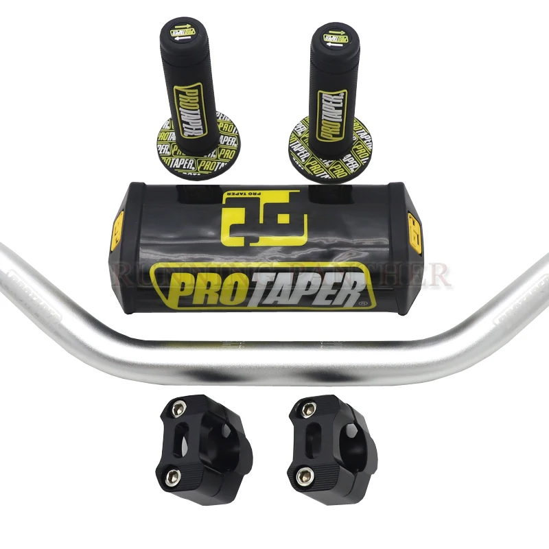 B Мотоцикл 28 мм CNC 1-1/" Fat Bar руль Грипсы колодки для KTM HONDA KAWASAKI SUZUKI YAMAHA Protaper Pro Dirt Bike Motorcross - Цвет: B