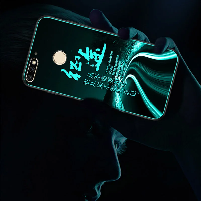 Светящийся чехол из закаленного стекла для OPPO R9S R11 R11S PLUS R15 R15x R17 PRO R19 RENO 2 Z reno2