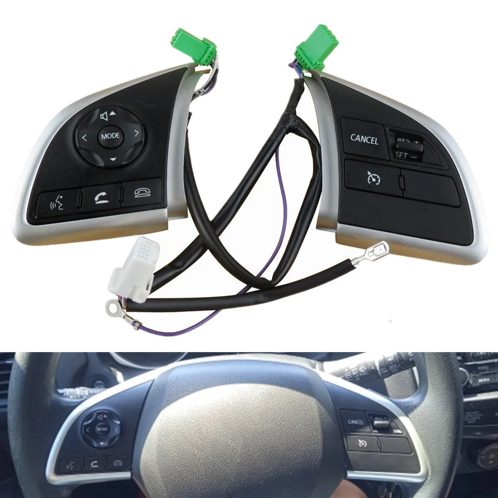 

Car Cruise Control Switch Steering Wheel Button Audio Bluetooth Volume Switch For Mitsubishi Outlander 2013-2015 Mirage