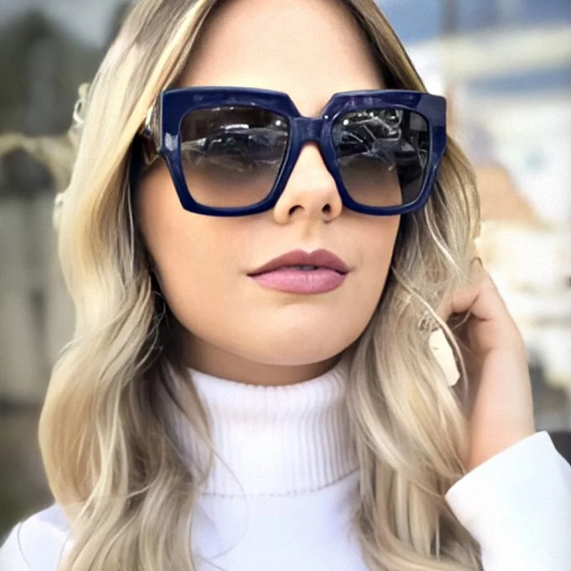 

2021Square Oversized Sunglasses Women Luxury Brand New Designer Gradient Sun Glasses Big Frame Vintage Eyewear gafas de sol para