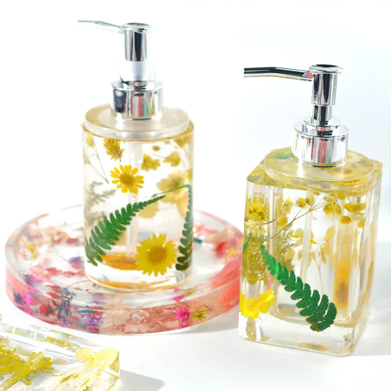 

Resin Mold For Epoxy Resin DIY Crystal Silicon Perfume Hand Sanitizer Bottle Home Decoration Storage Tank Mirror Silicone Mold