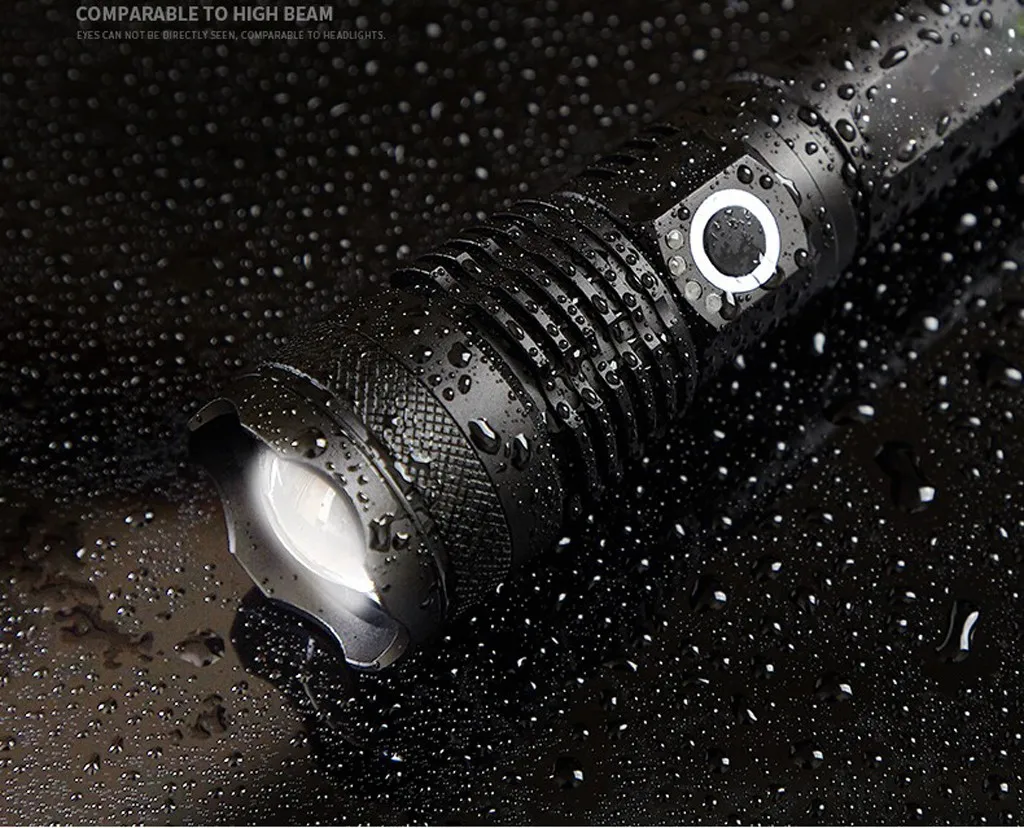 

Ultra Bright 4 Core Chips Led Zoom Flashlight Xhp70 Torch Usb Rechargeable Waterproof Lamp Camping Hunting Flashlight