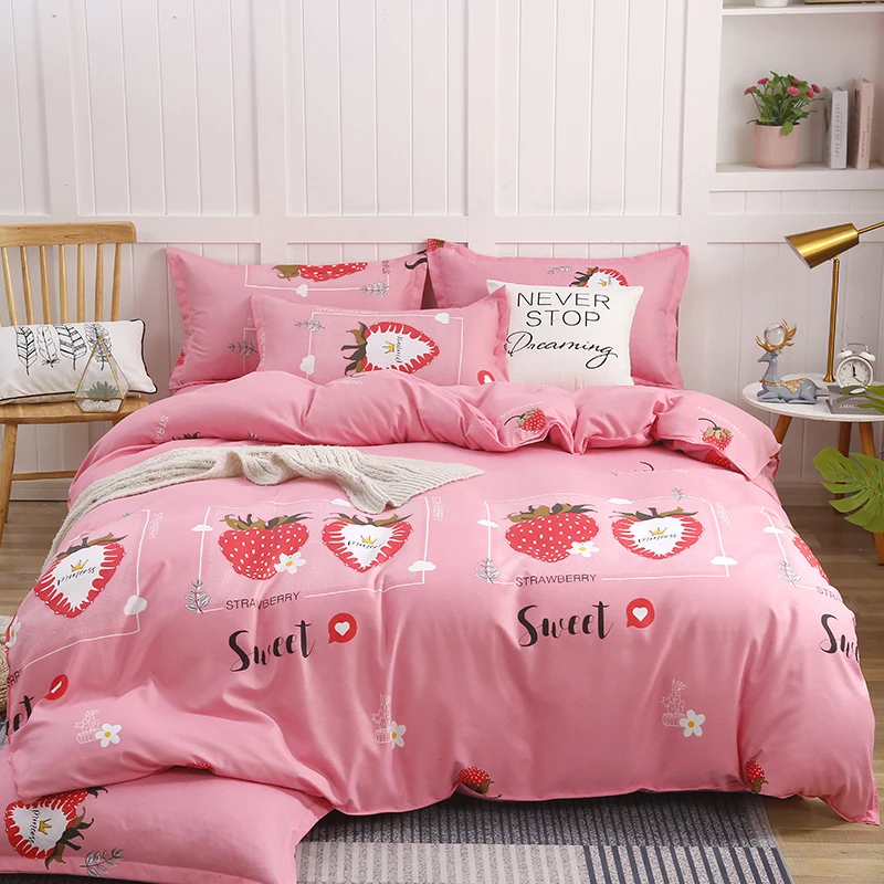 HomeNew Plant Cashmere Bedding Sets Full Light Luxury AB Surface Design Four Piece-suit Set Bed Sheet King Size | Дом и сад
