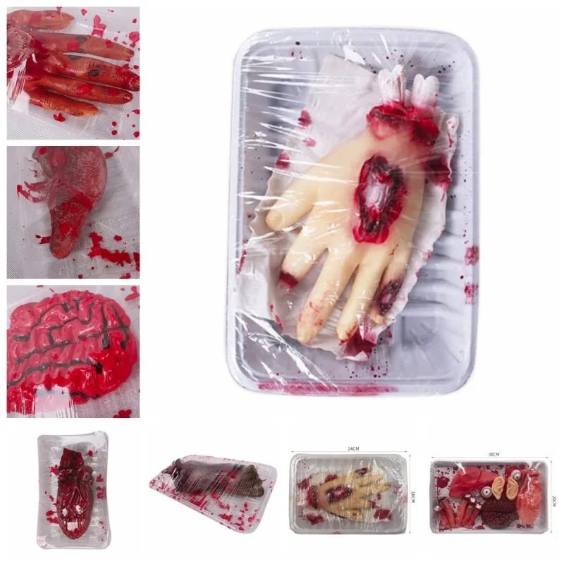 Хэллоуин Поставки Декор сломанный палец ручной крови пугающая маска коробочка