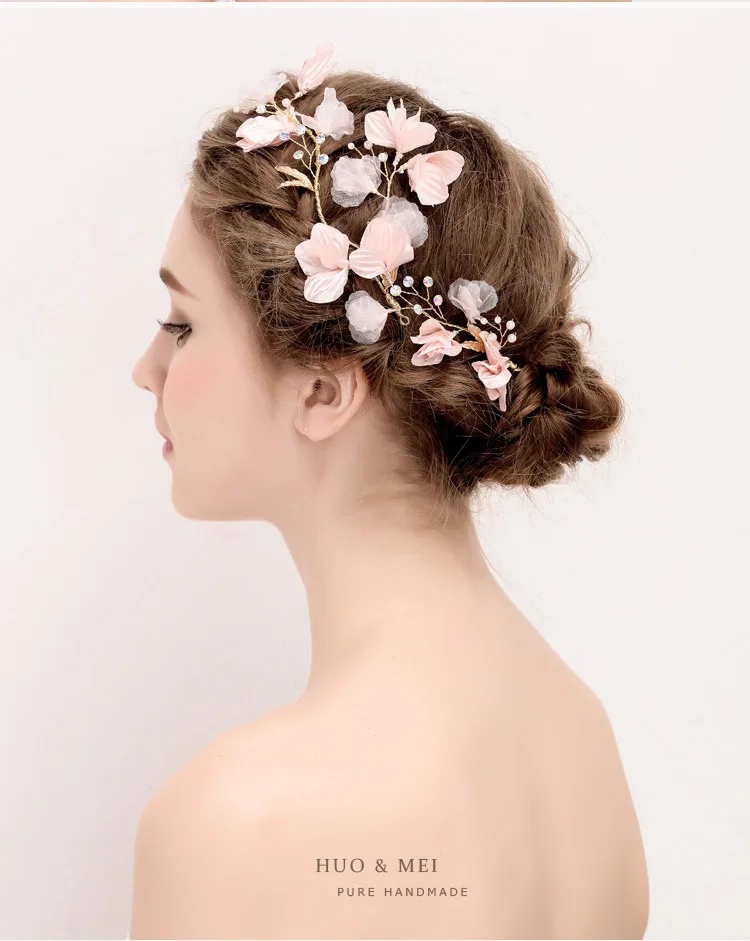 Свадебная тиара ручной работы Простые Свадебные аксессуары заводные украшения