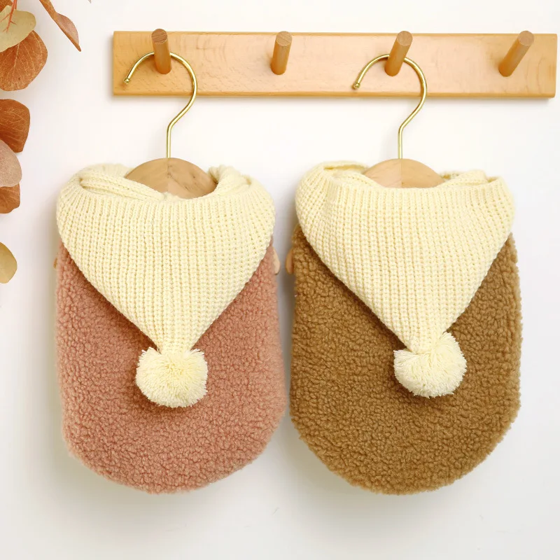 Pet Одежда с принтом в виде собак для осень зима одежда шерстяной подкладкой