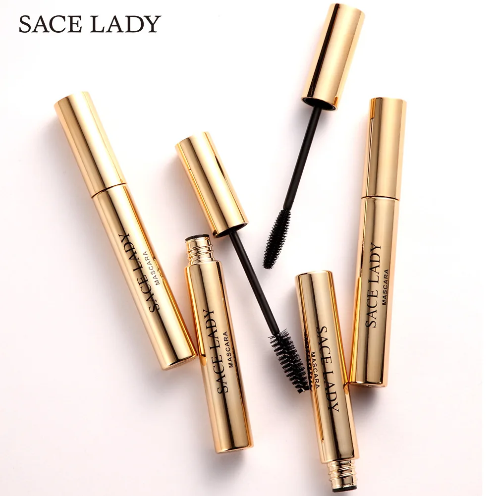 Популярная Золотая тушь SACE Lady с двойной кисточкой натуральная завивающая вода