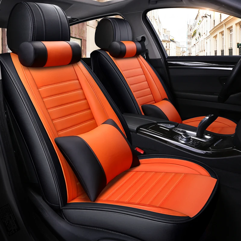 Полностью Покрытые эко-кожаные чехлы для автомобильных сидений из искусственной