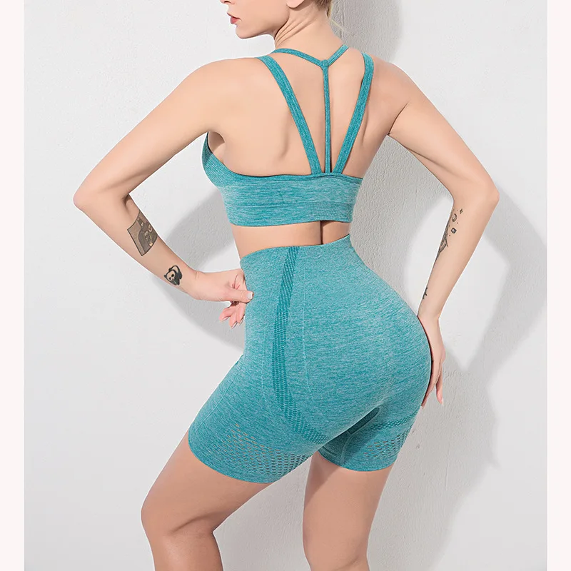 

Woman Solid Color Yoga Set Stretchy Fitness Gym Training Sportswear High Elastic Sleeveless Padded Close-Fitting Slim Fit set
