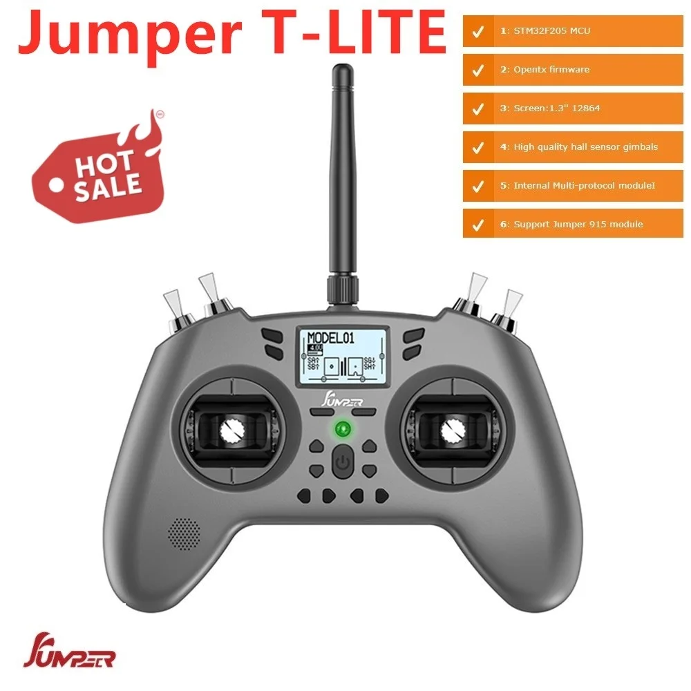 Jumper T-Lite OpenTX Multi-Protocol Transmitter Hall Sensor Gimbals Single RF CC2500 JP4IN1 Remote Control for FPV Racing Drone