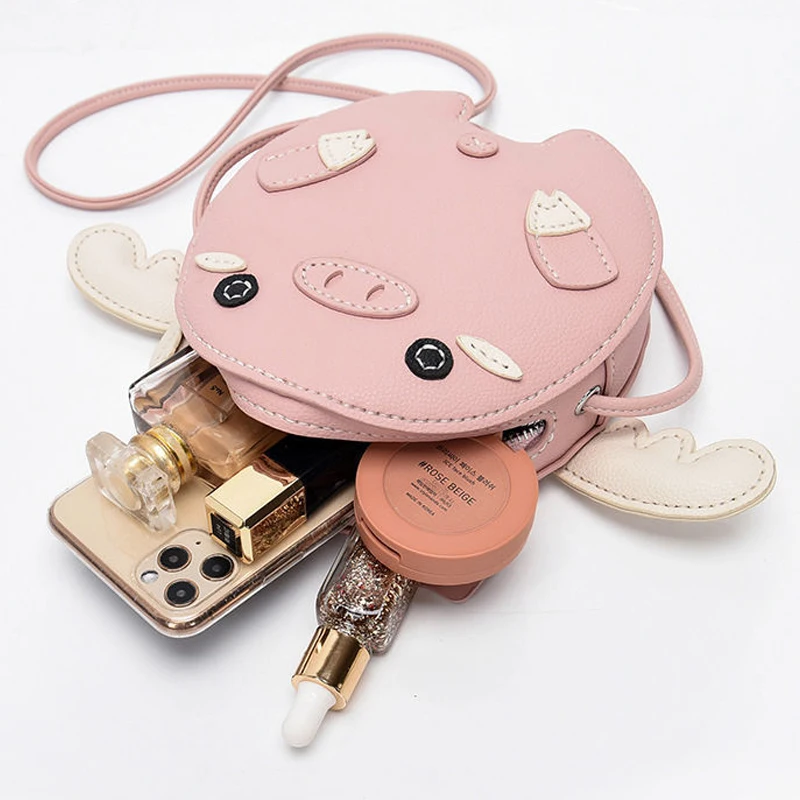 Кожаная сумочка сделай сам с изображением милой свинки кошелек со всеми