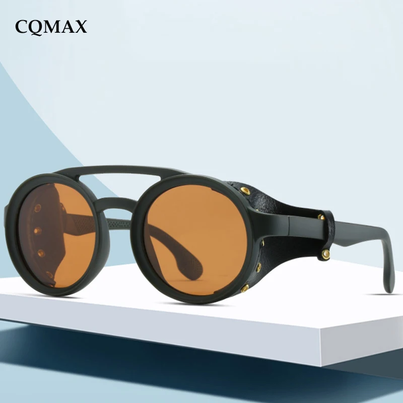 2019 Новый Ретро винтажный круглый поляризованный стимпанк Солнцезащитные очки