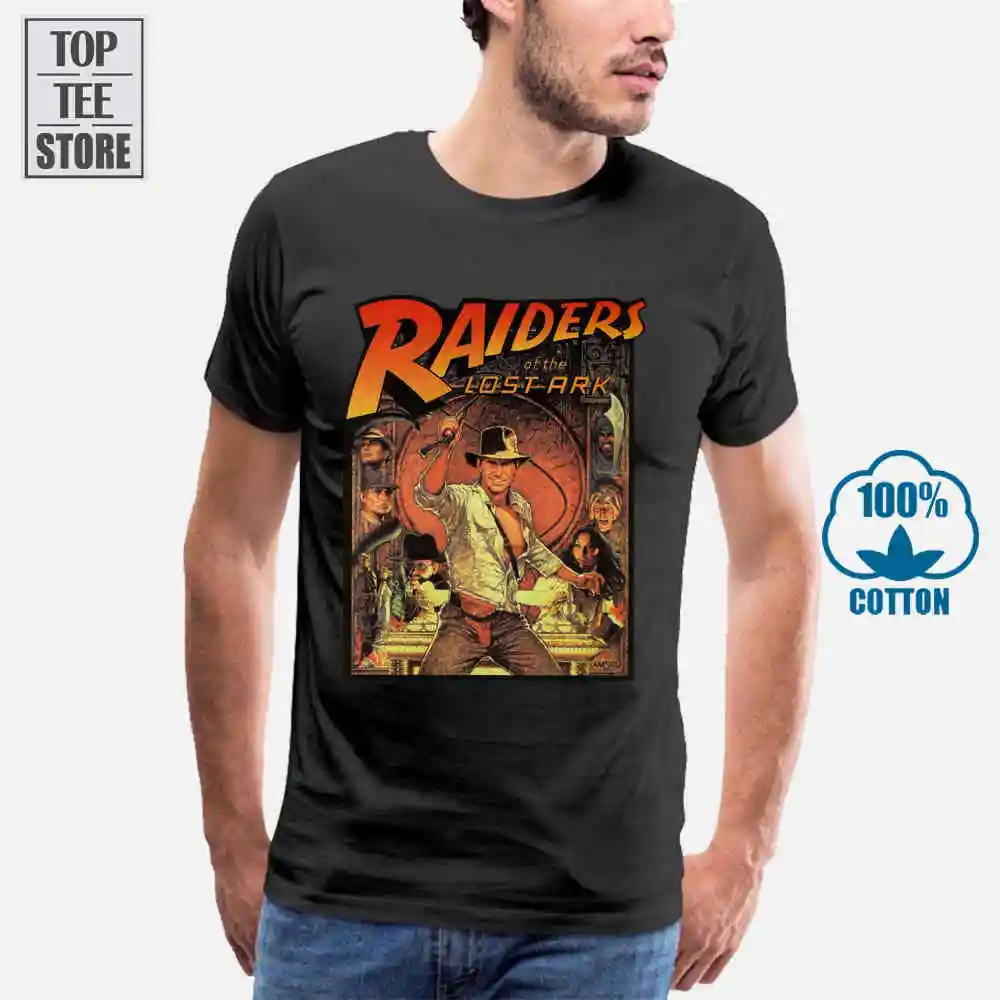 Футболка Raiders Of The Lost Ark культ фильма Индиана Джонс 80 х годов день рождения|raiders t
