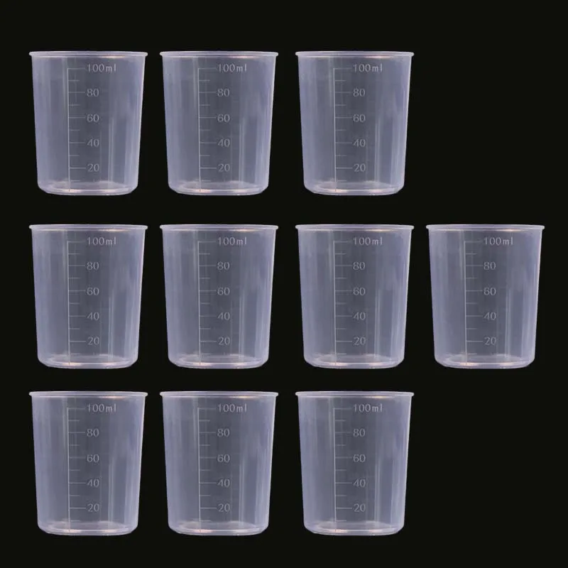

Home Measuring Cup Indoor 10pcs Transparent Kitchens Laboratories 100ml