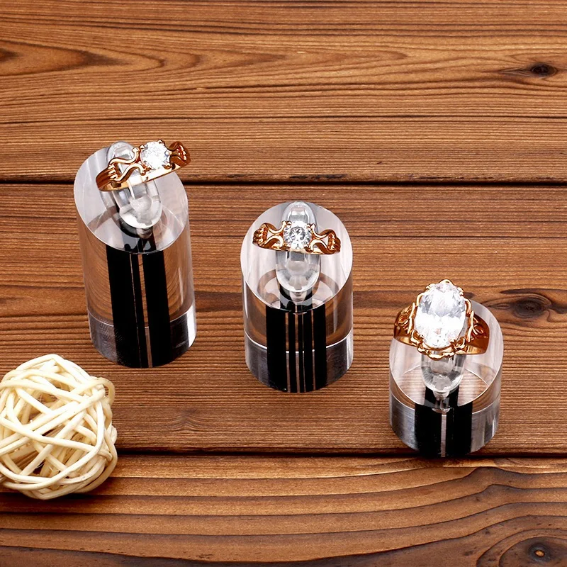 

Acrylic Rod Ring Stand Three-Piece Transparent Ring Display Stand Jewelry Stand