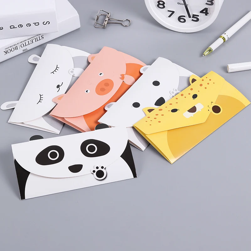 

Cute Paper Letter Envelope Cartoon Animal Panda Notebook Diary Kid Student School Birthday Party Invitation Card Stationery Gift