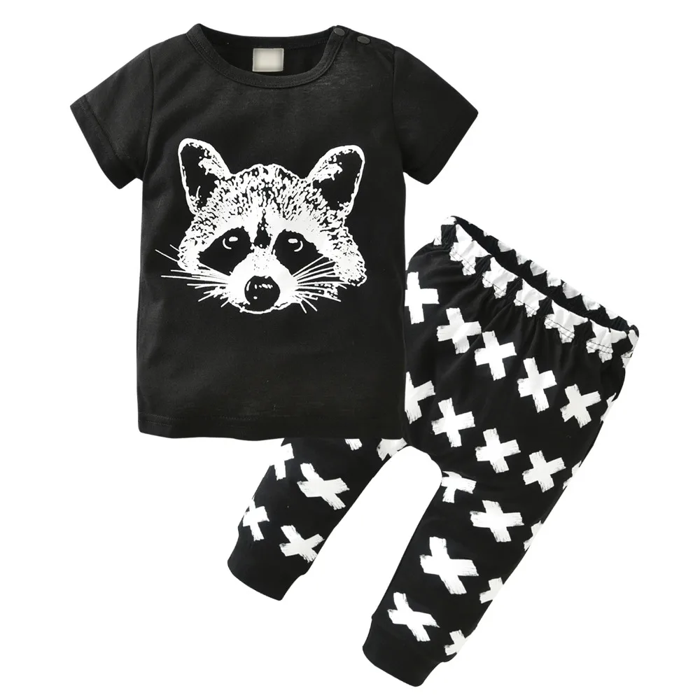 Комплект одежды для маленьких мальчиков и девочек летняя хлопковая футболка с