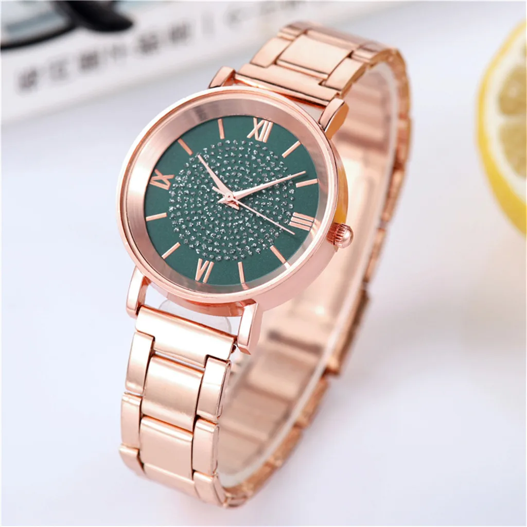 

Luxury Quartz Watch Women Stainless Steel Dial Casual Watch Rhinestone Designer Ladies Simple Dress Gfit Montre Femme adult